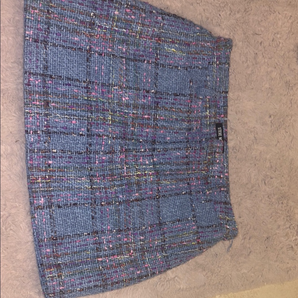 Stylish Blue Tweed Skirt